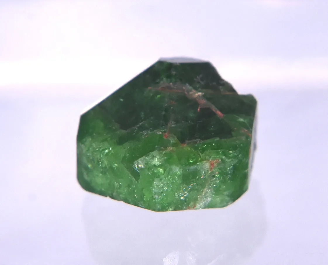 Stunning Vivid Green Triangular Face Tourmaline Nugget Crystal - 1.2g