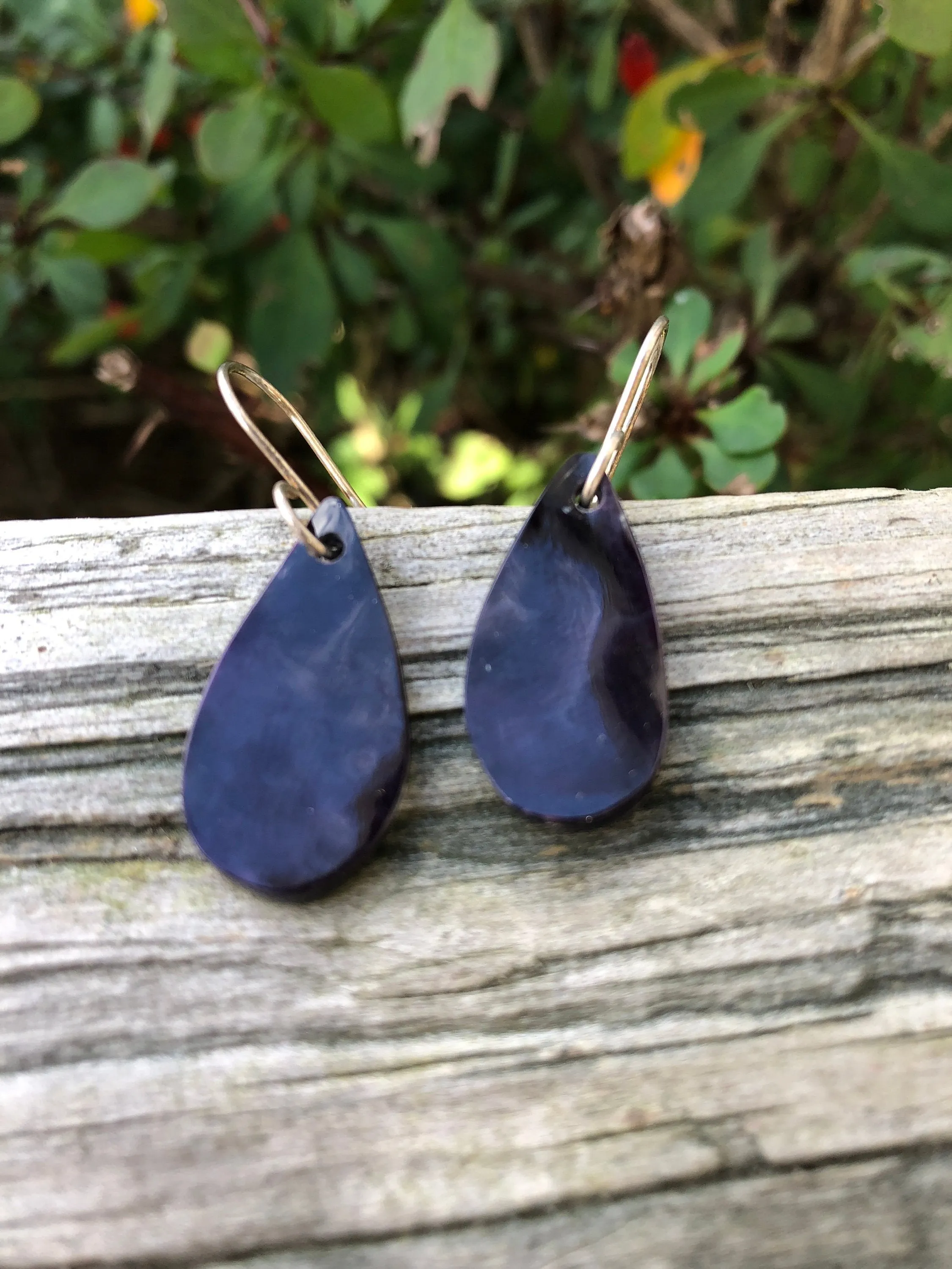 Stunning Wampum Small Tear Drop Earrings