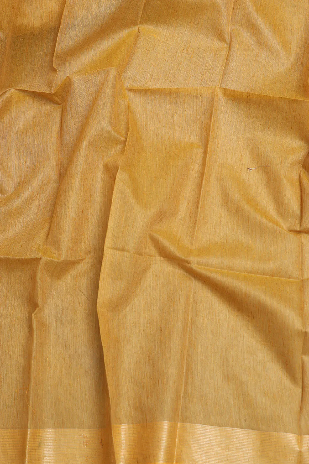 Stunning Yellow Bhagalpur Cotton Silk Saree