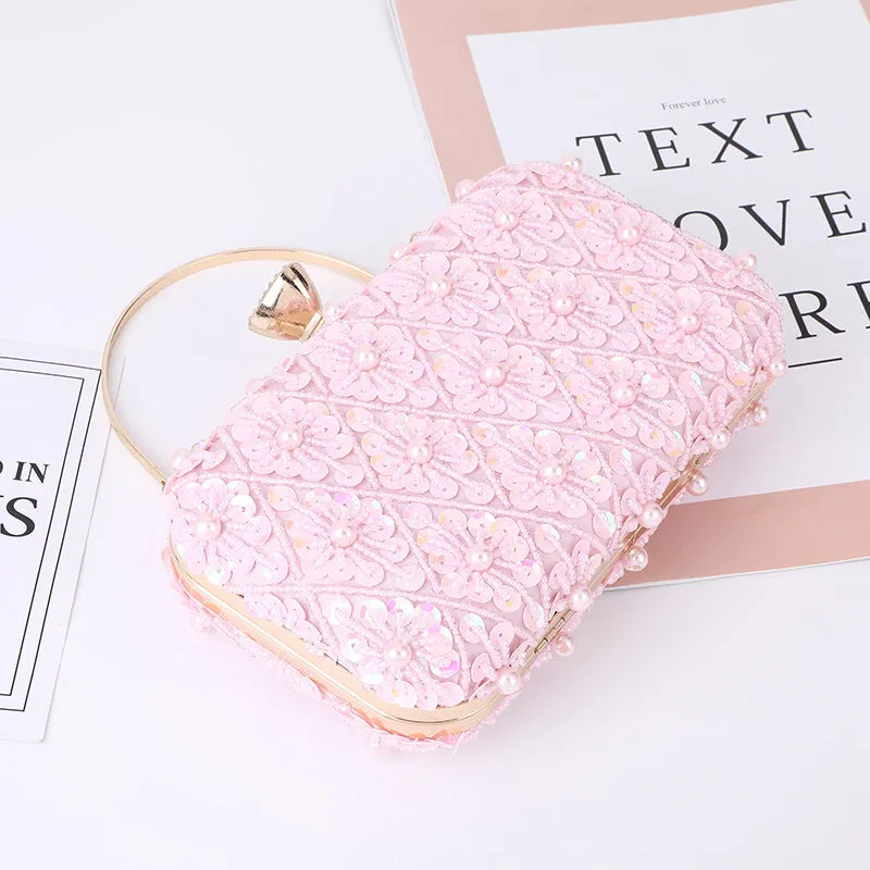 Stylish Evening Bag Sequin Beaded Prom Mini Handbag 1758