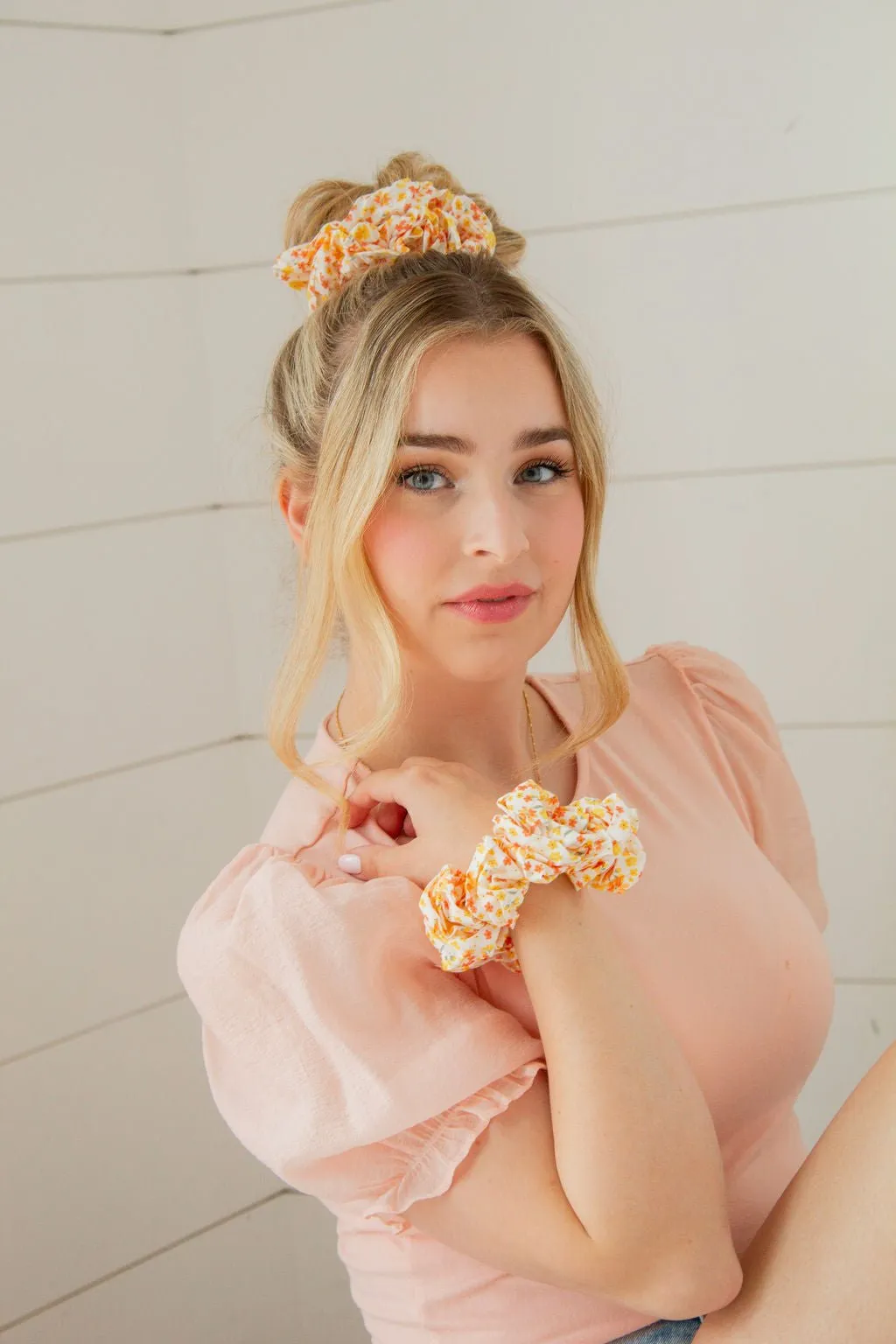 Sunrise Floral Jumbo Scrunchie