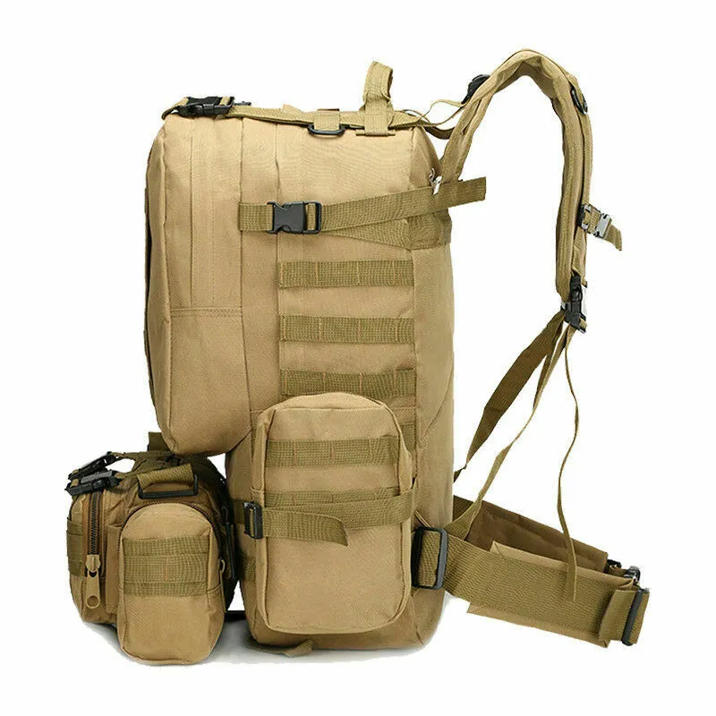 Tactical Backpack Military Molle Rucksack Camping Bag Travel Hiking 60L