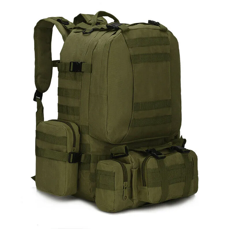 Tactical Backpack Military Molle Rucksack Camping Bag Travel Hiking 60L