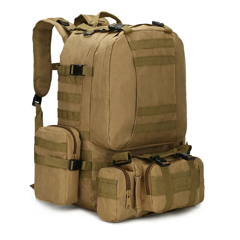 Tactical Backpack Military Molle Rucksack Camping Bag Travel Hiking 60L