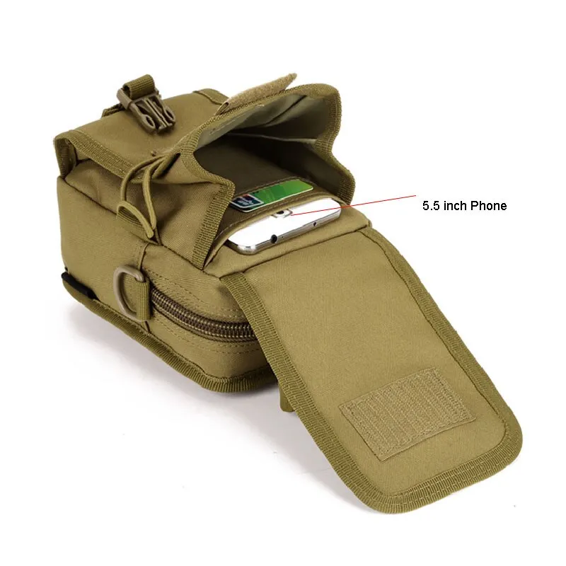 Tactical MOLLE Waist Pouch Shoulder Bag Waterproof