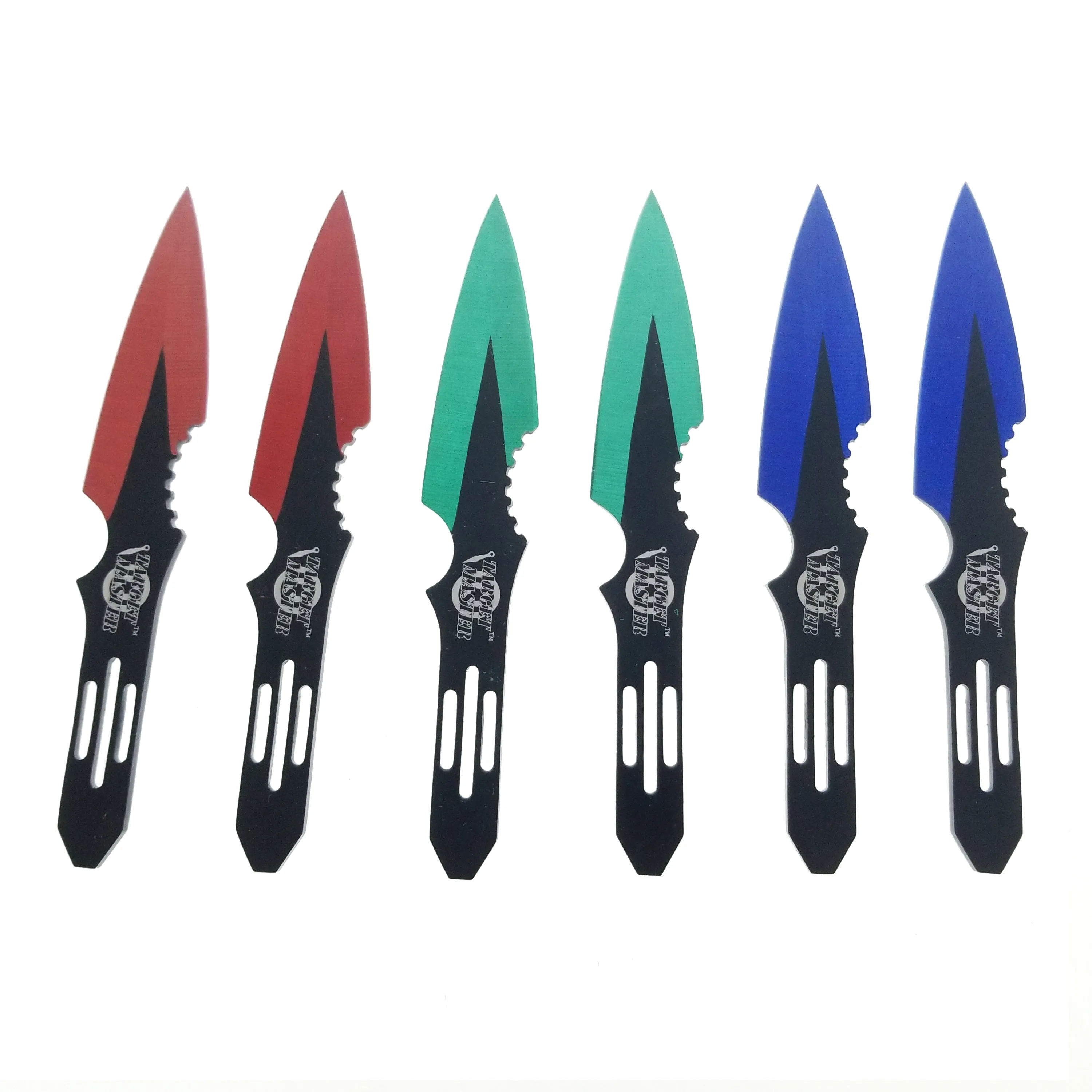 Target Master 5.5" Overall 6 PC Multi Color Throwing knife Set