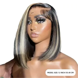 TEEK - Highlight 13x4 Lace Frontal 1B/27 Brazilian Straight Bob Wigs