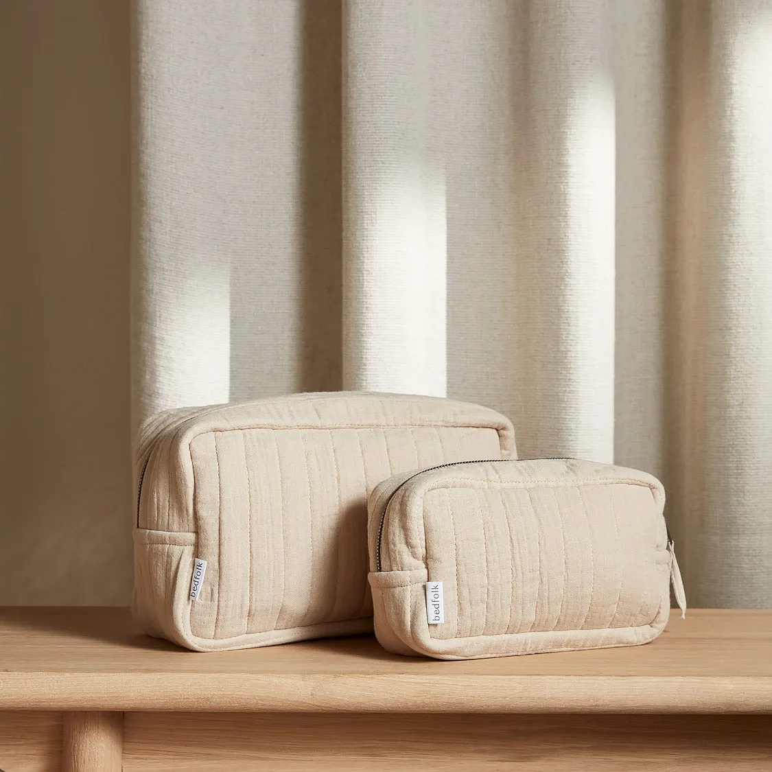 The Dream Cotton Wash Bag - Fawn