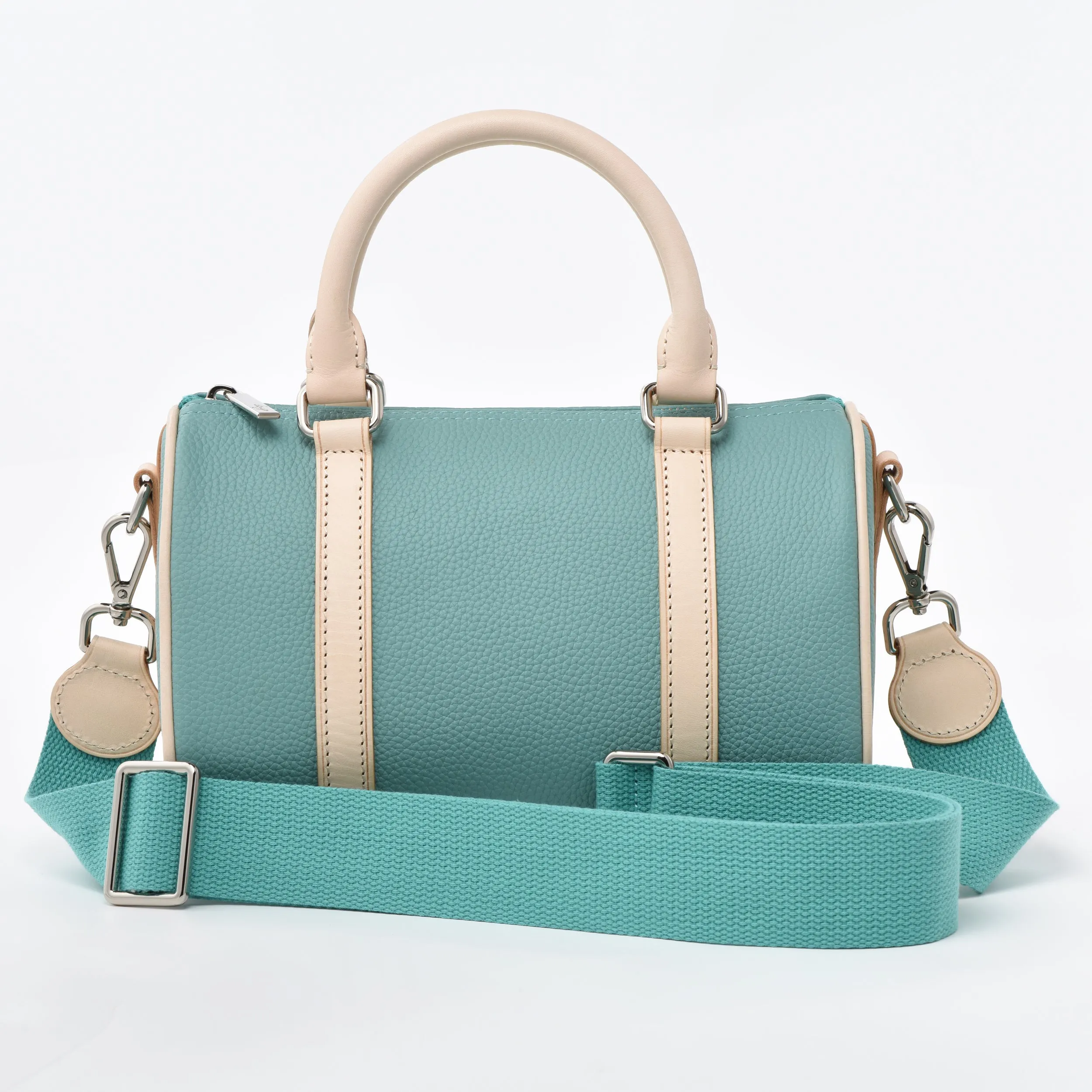 Tiffany Blue Togo and Vachetta Leather - Mini Boston bag