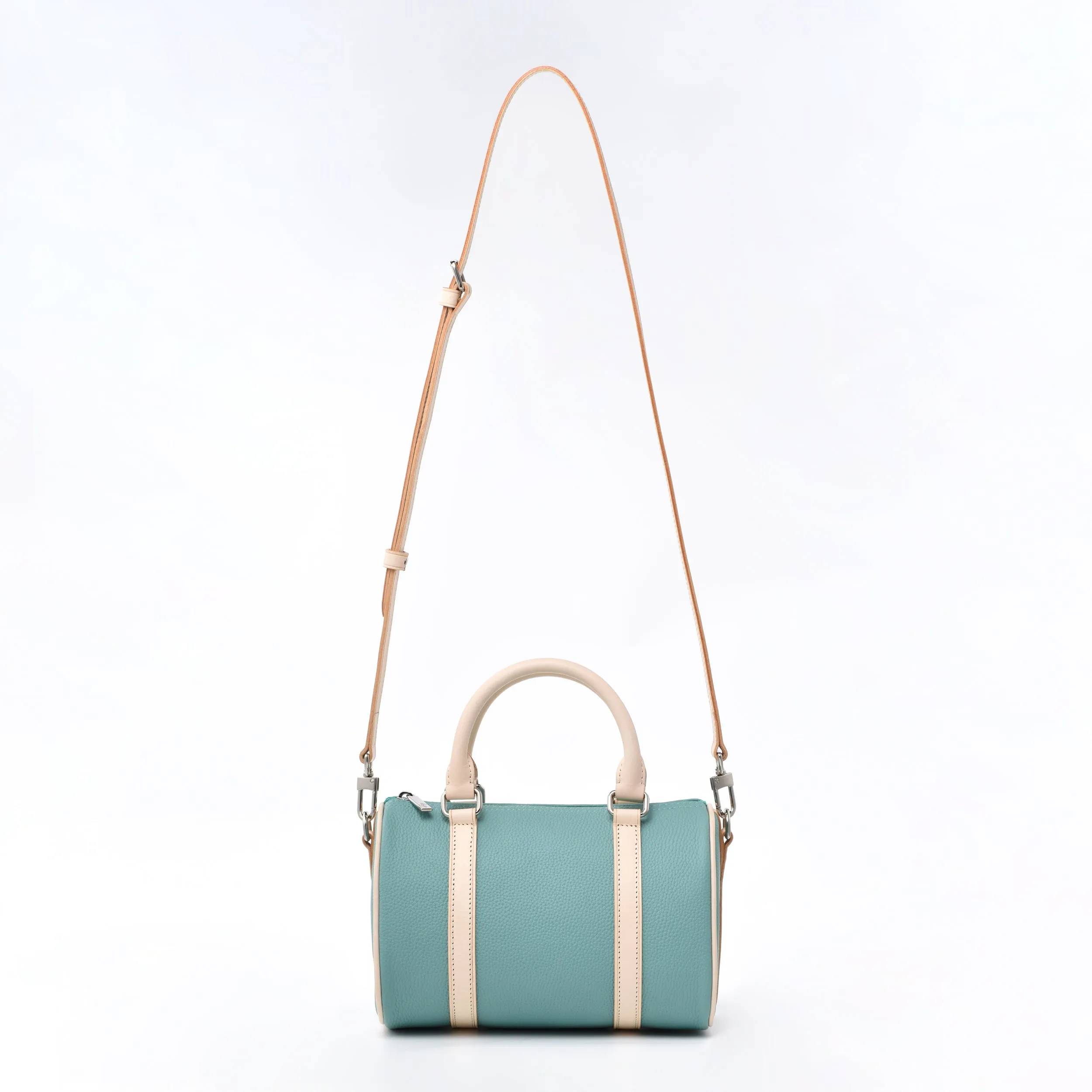 Tiffany Blue Togo and Vachetta Leather - Mini Boston bag