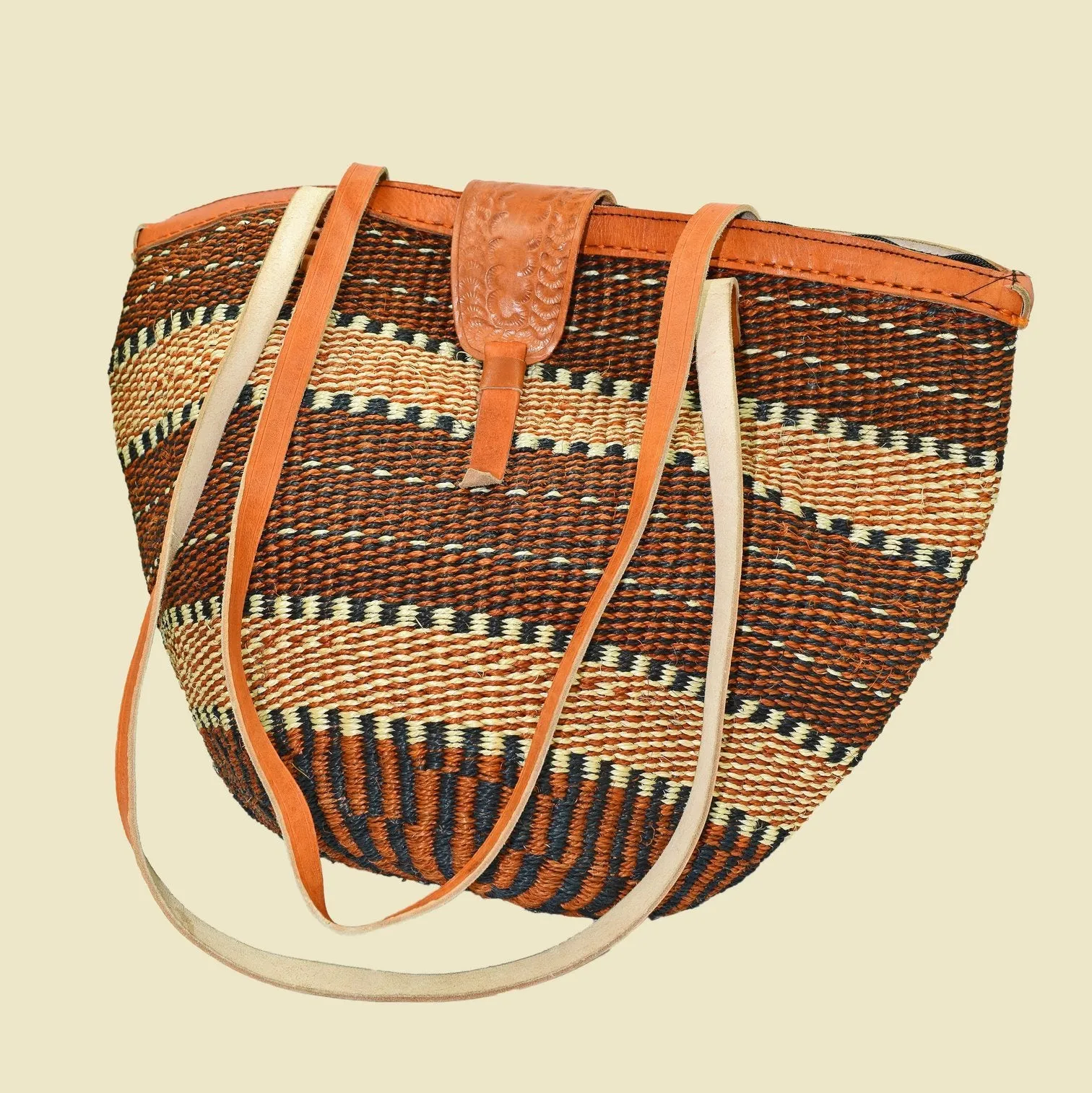 Traditonal handwoven African Crossbody Bag Shopping Tote