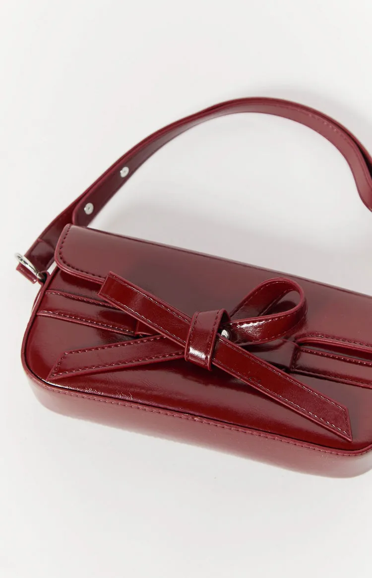 Ursula Red PU Bow Bag