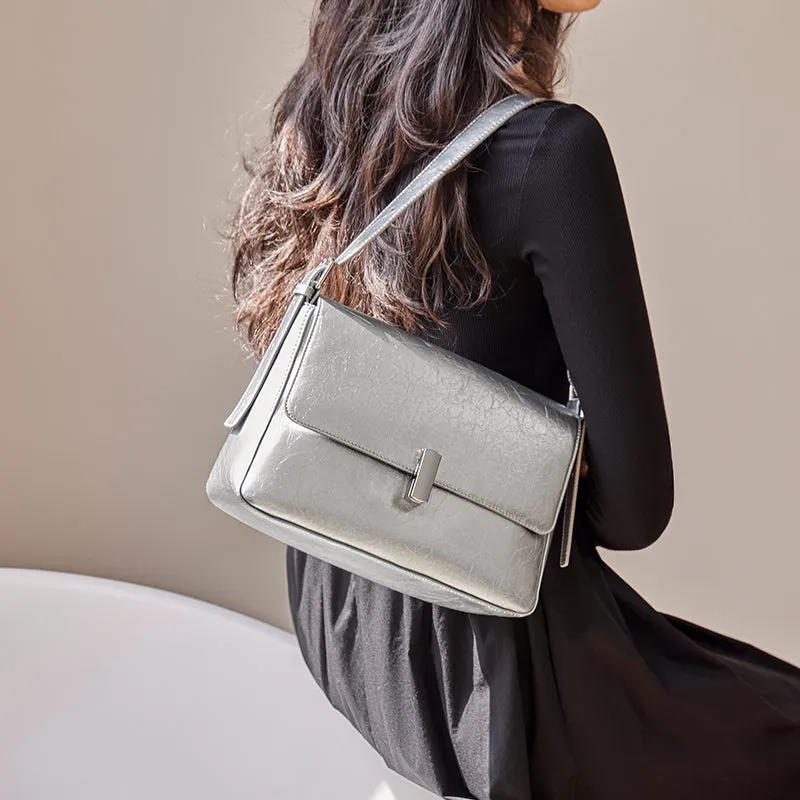 Versatile and Stylish Calf Leather Crossbody Bag