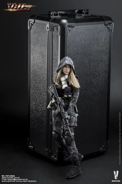 Verycool VCF-2035A Villa Sister Python Stripe Camouflage (Police Black) 1/6 Scale Action Figure