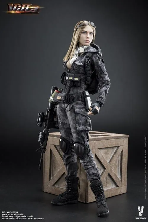 Verycool VCF-2035A Villa Sister Python Stripe Camouflage (Police Black) 1/6 Scale Action Figure