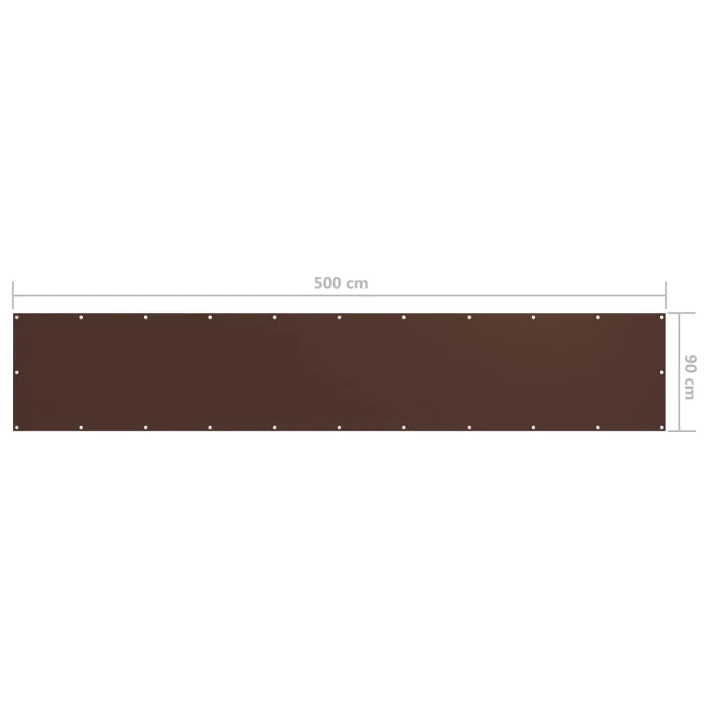 vidaXL Balcony Screen Brown 90x500 cm Oxford Fabric