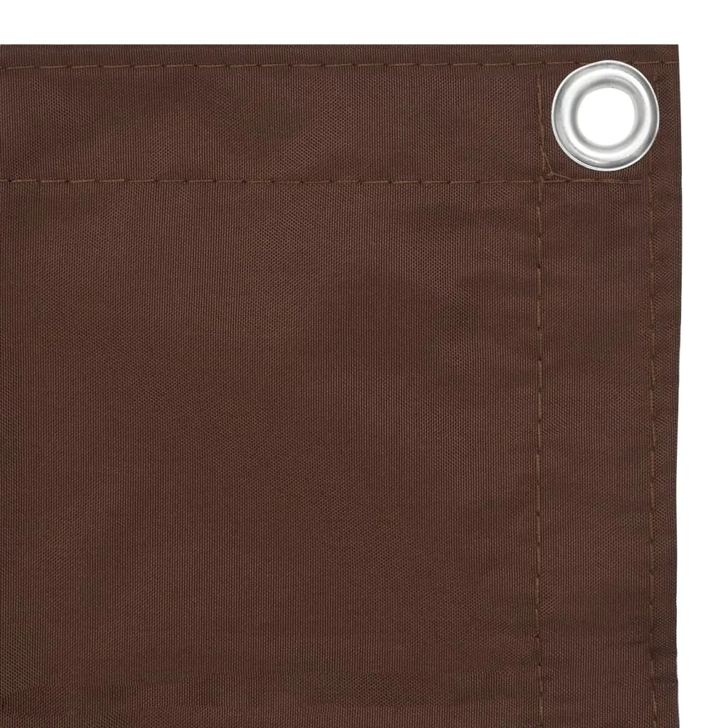 vidaXL Balcony Screen Brown 90x500 cm Oxford Fabric