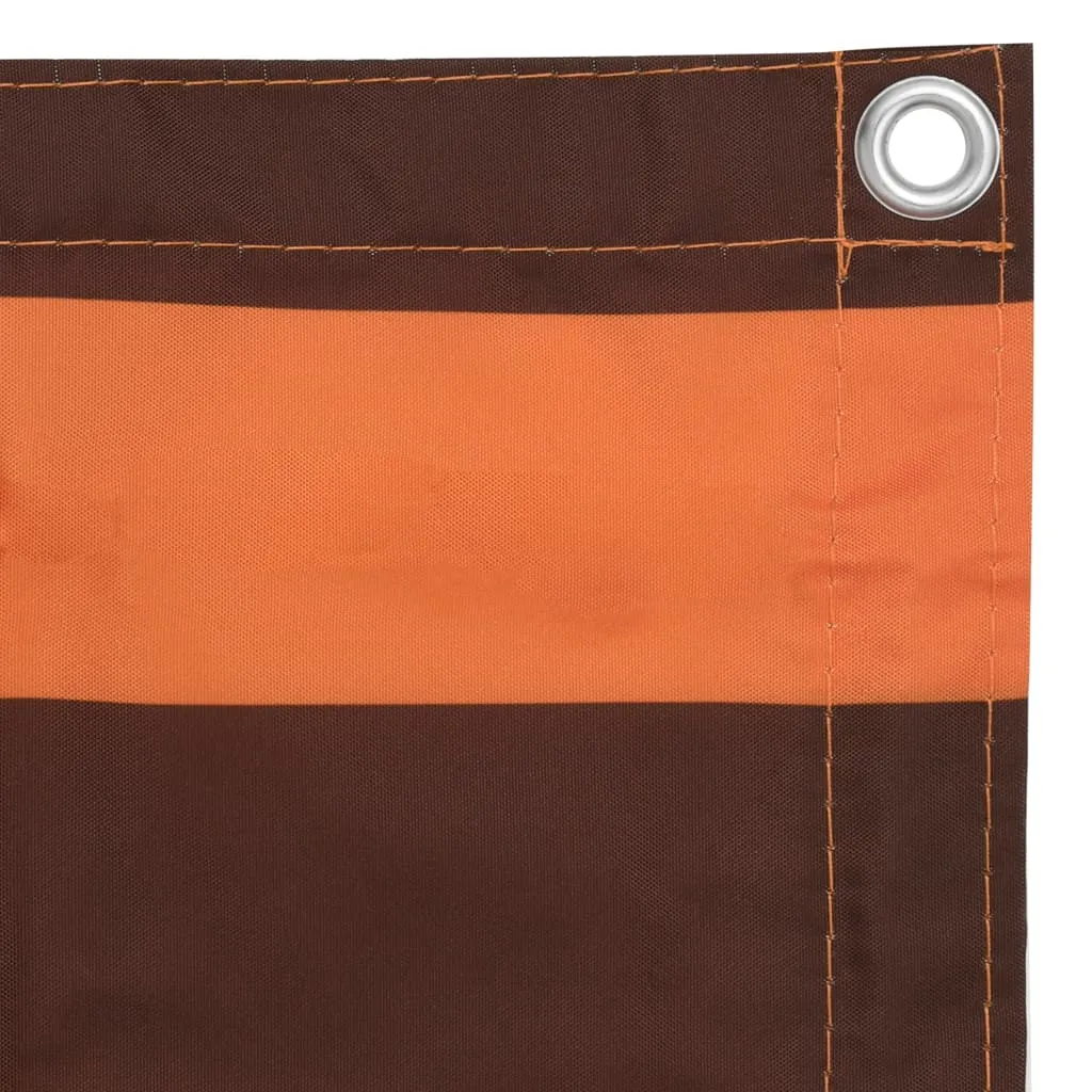 vidaXL Balcony Screen Orange and Brown 90x300 cm Oxford Fabric