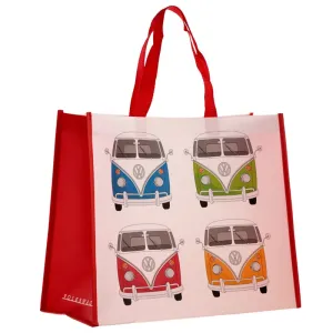 Volkswagen Red Campervan Shopping Bag