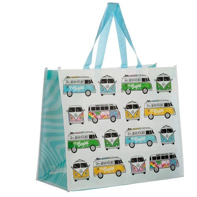 Volkswagen VW T1 Camper Bus Design Reusable Shopping Bag - Summer Love Surf