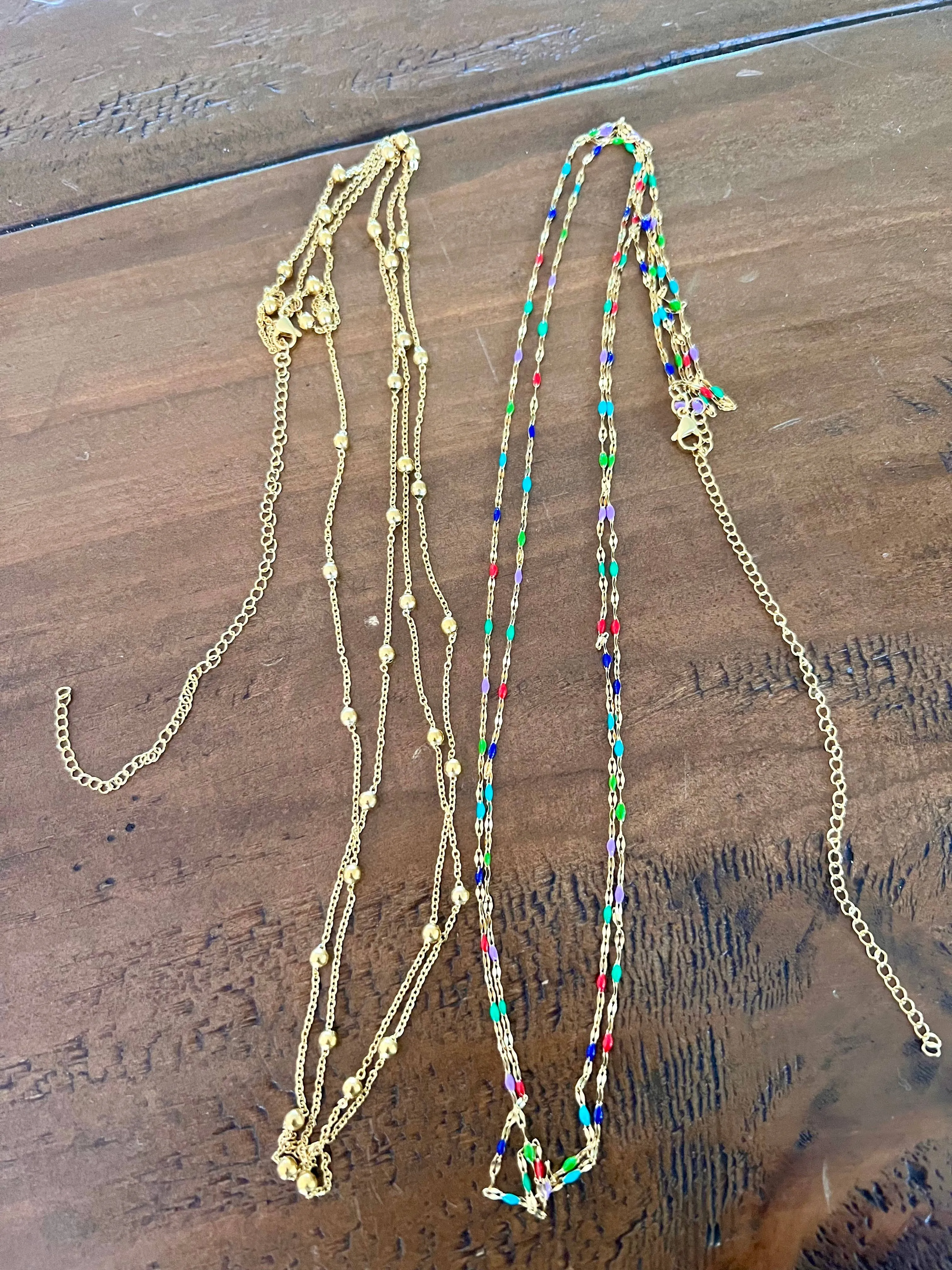 Waterproof body chain: Multi-colored beads