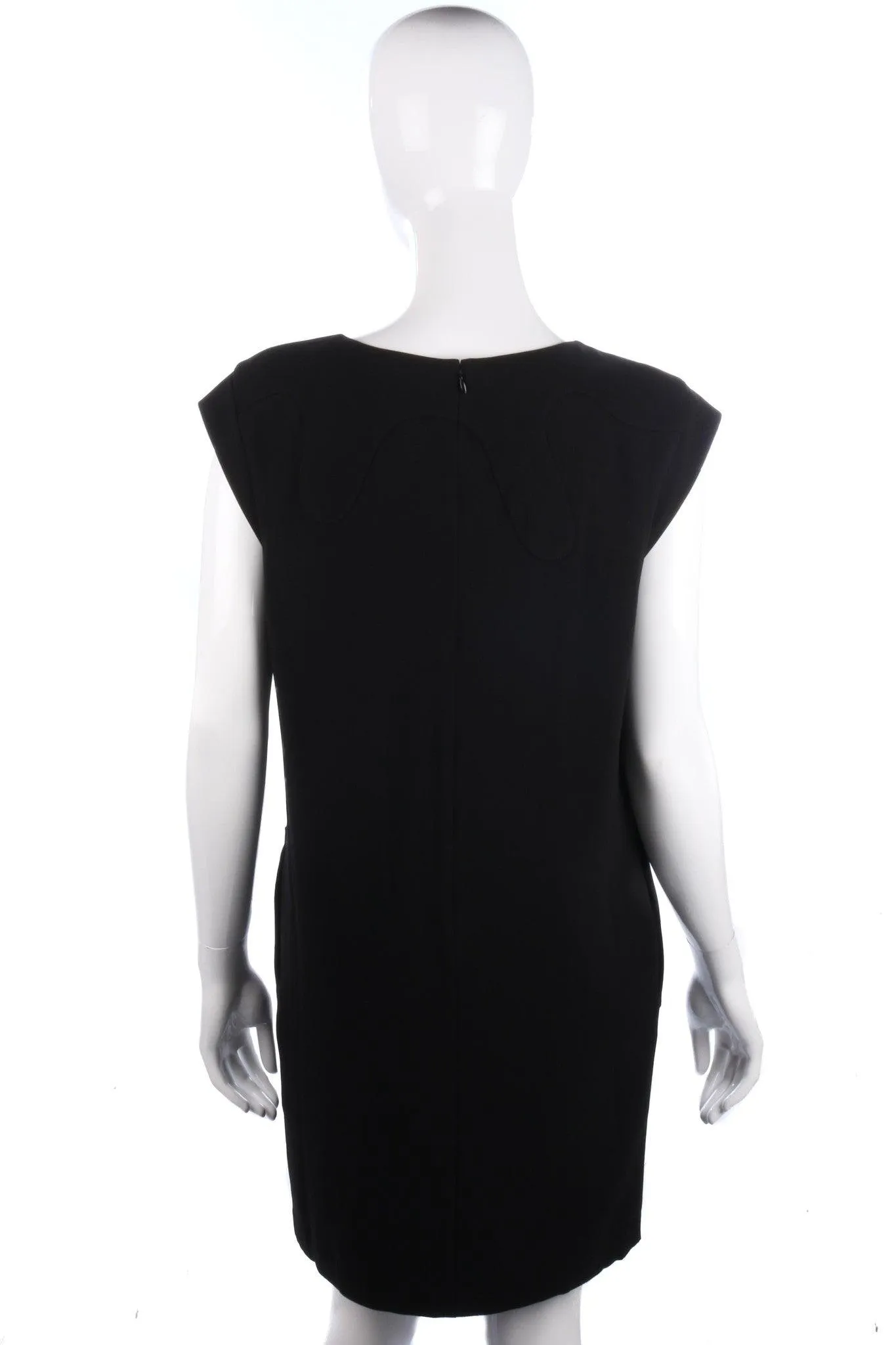 Whistles Stunning Black Dress with Swirl Detail Size 10