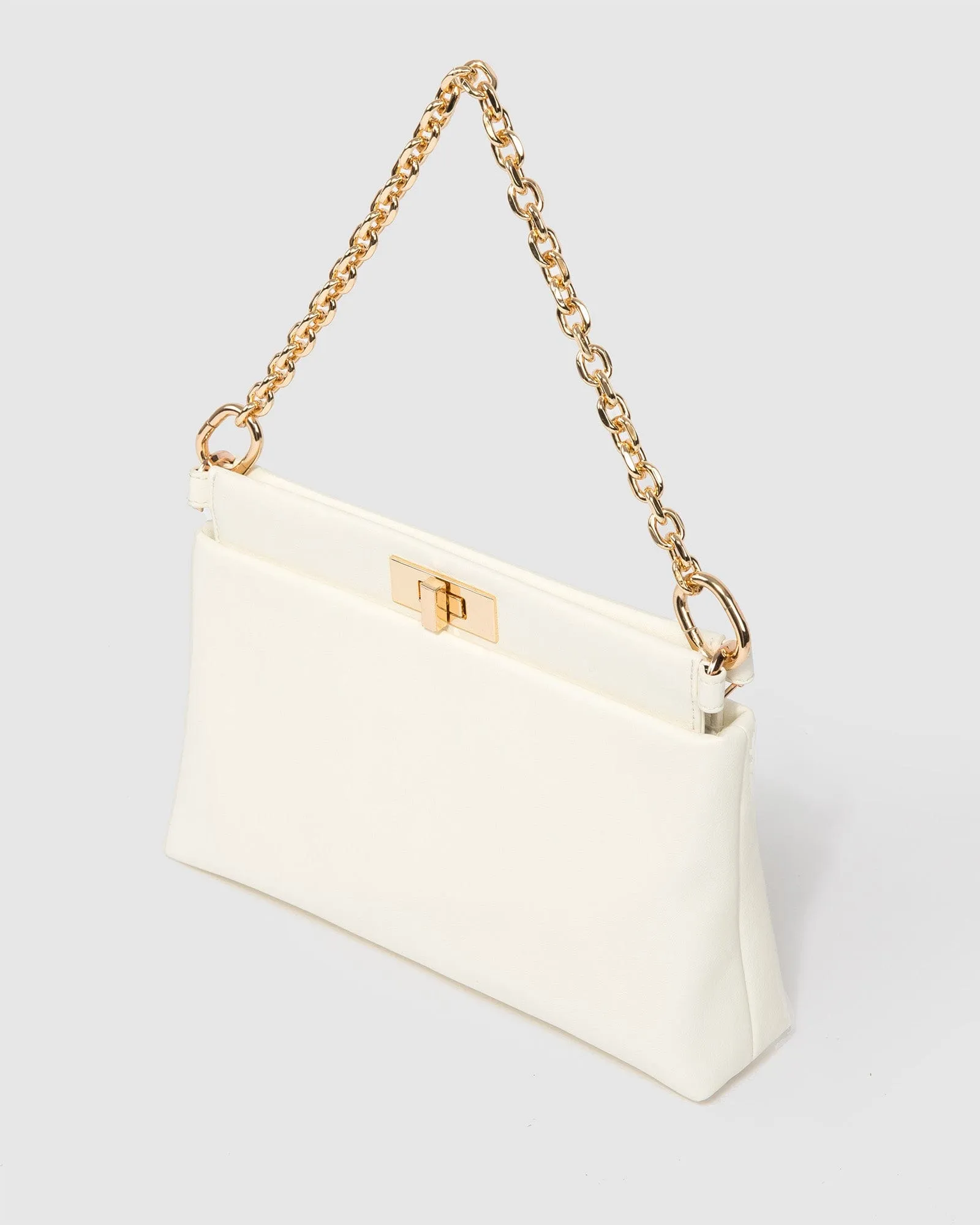 White Lorelie Chain Shoulder Bag