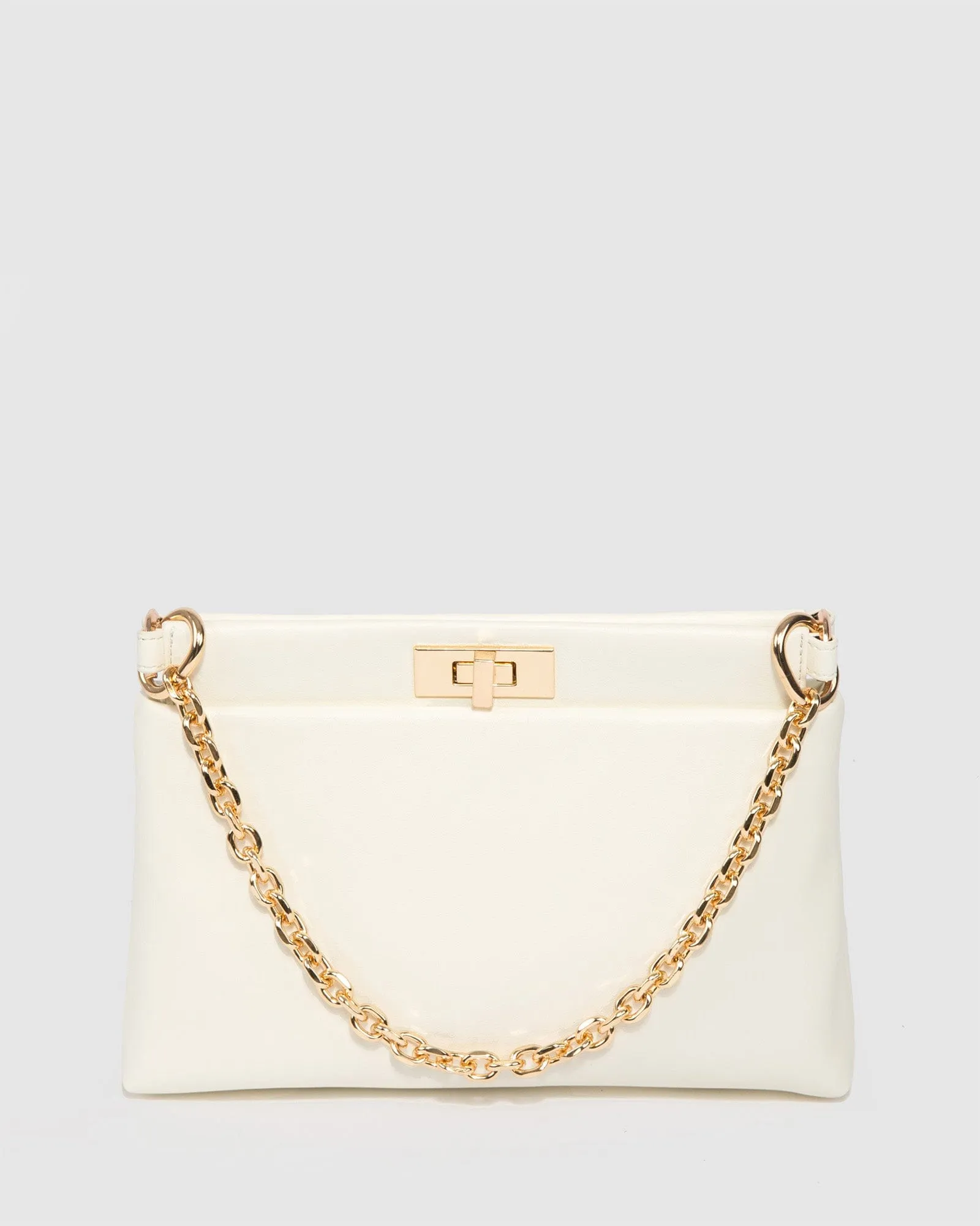 White Lorelie Chain Shoulder Bag