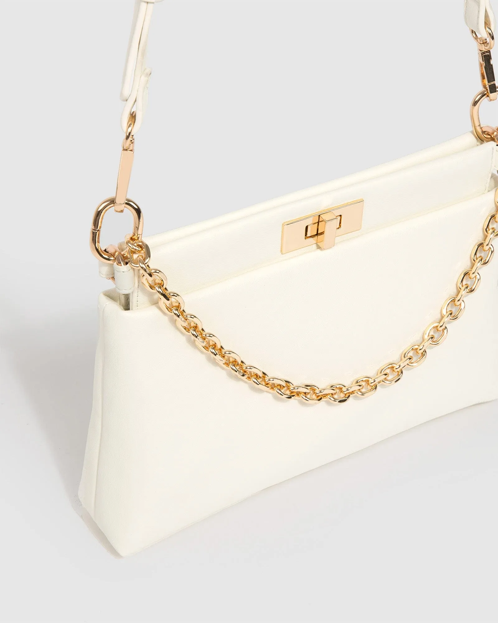 White Lorelie Chain Shoulder Bag