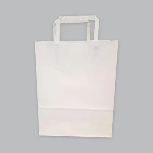 Whte Paper Shopping Bag Large 3Pcs