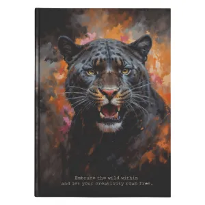 Wild Panther Hardcover Journal: Stunning Oil Painting Design, A4,A5