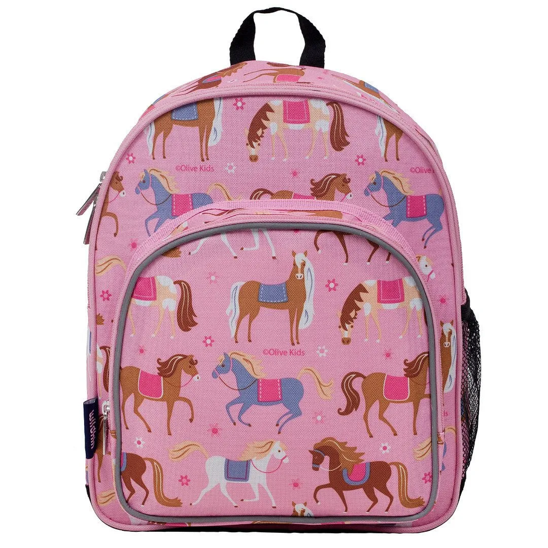 Wildkin Olive Kids Horses Pack 'n Snack Backpack