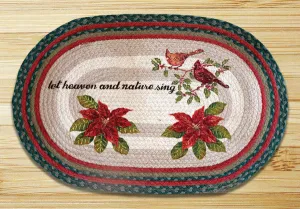 Woodland Christmas Oval Patch Rug