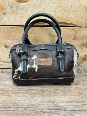 Wrangler Cowhide Barrel Bag in Black