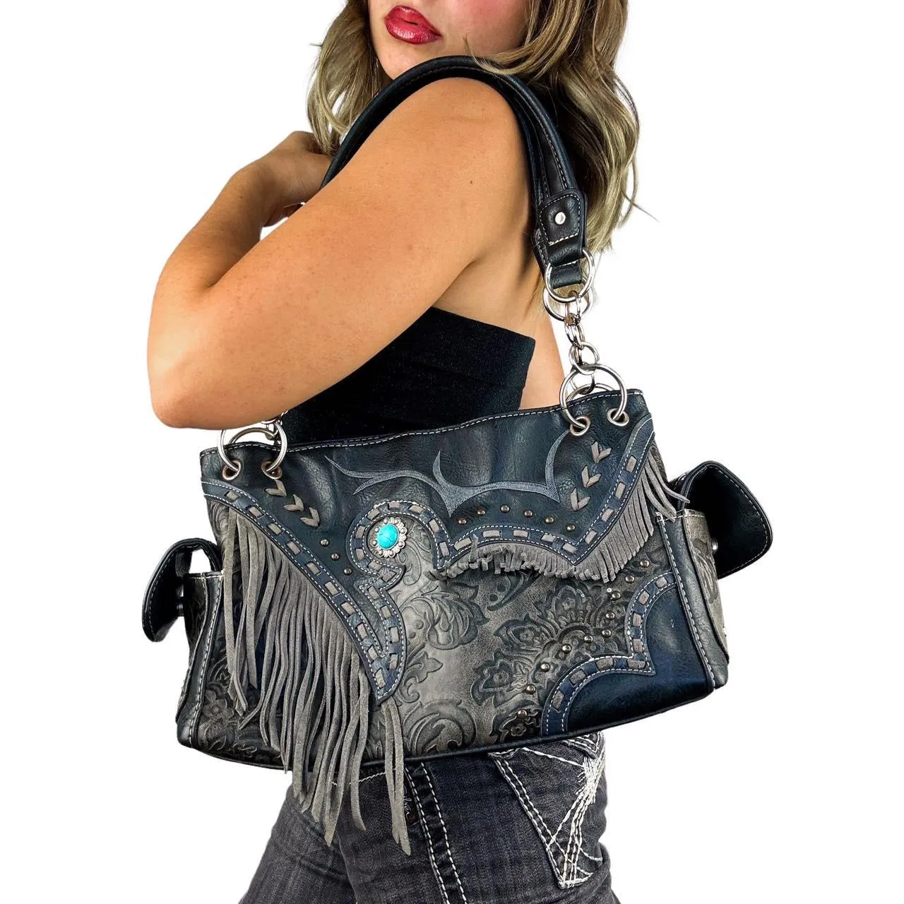 Y2K Western Fringe Shoulder Bag