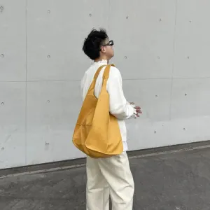 Yellow Leather Shopping Bag