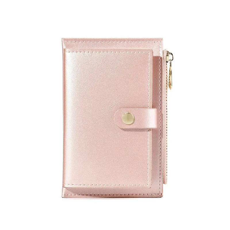 Zipper Coin Purse with Credit Card Holder in Soft Leather