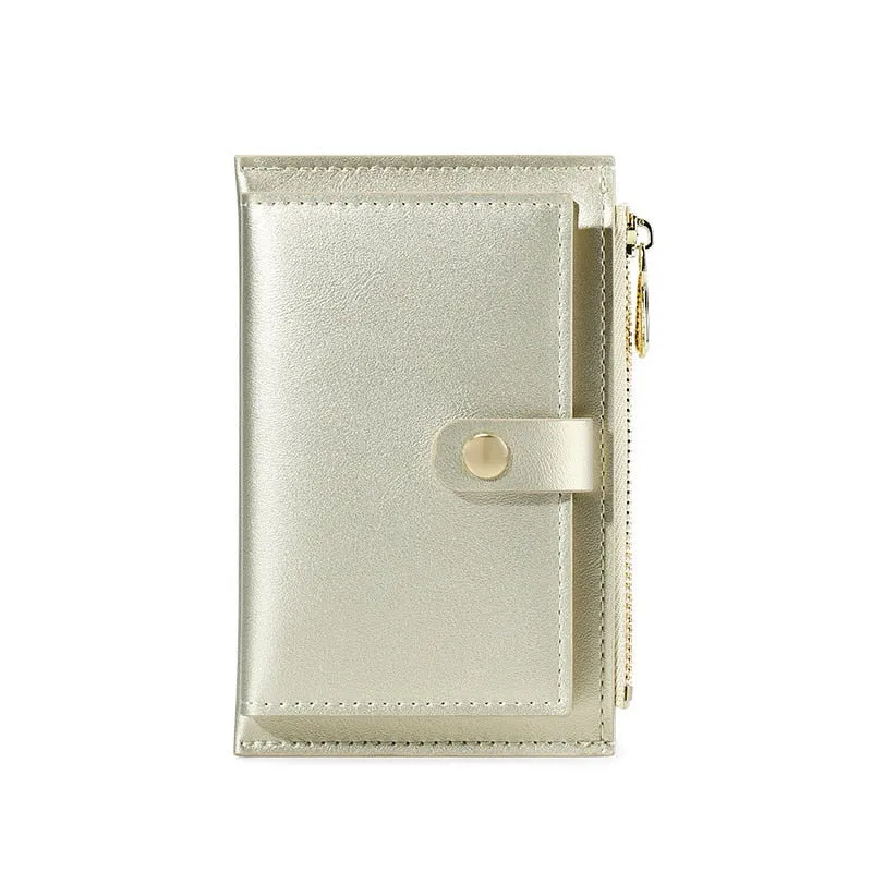 Zipper Coin Purse with Credit Card Holder in Soft Leather